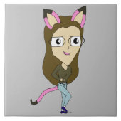 Chibi-Mädchen Fliese (Vorderseite)