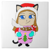 Chibi-Mädchen Fliese (Vorderseite)