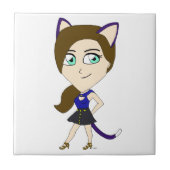 Chibi-Mädchen Fliese (Vorderseite)