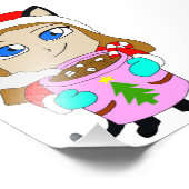 Chibi-Mädchen Fotodruck (Ecke)