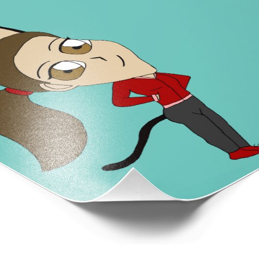 Chibi-Mädchen Fotodruck (Ecke)