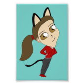 Chibi-Mädchen Fotodruck (Vorne)