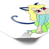 Chibi-Mädchen Fotodruck (Ecke)