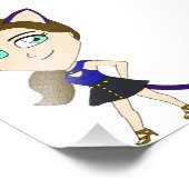 Chibi-Mädchen Fotodruck (Ecke)