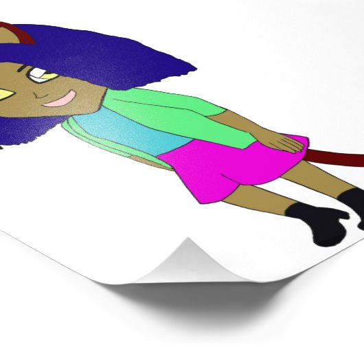 Chibi-Mädchen Fotodruck (Ecke)