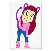 Chibi-Mädchen Fotodruck (Vorne)