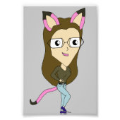 Chibi-Mädchen Fotodruck (Vorne)