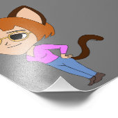 Chibi-Mädchen Fotodruck (Ecke)