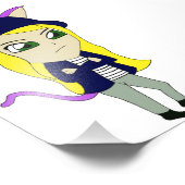 Chibi-Mädchen Fotodruck (Ecke)