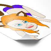 Chibi-Mädchen Fotodruck (Ecke)