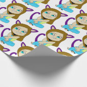 Chibi-Mädchen Geschenkpapier (Ecke)