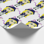 Chibi-Mädchen Geschenkpapier (Ecke)