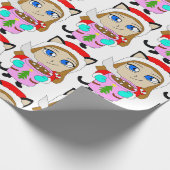 Chibi-Mädchen Geschenkpapier (Ecke)