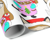 Chibi-Mädchen Geschenkpapier (Rolleneckpunkt)