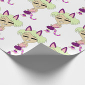 Chibi-Mädchen Geschenkpapier (Ecke)