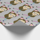Chibi-Mädchen Geschenkpapier (Ecke)
