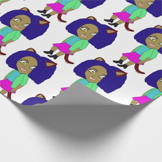 Chibi-Mädchen Geschenkpapier (Ecke)