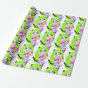 Chibi-Mädchen Geschenkpapier