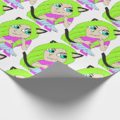 Chibi-Mädchen Geschenkpapier (Ecke)