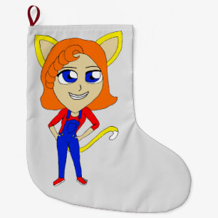 Chibi-Mädchen Großer Weihnachtsstrumpf
