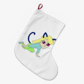 Chibi-Mädchen Großer Weihnachtsstrumpf (Vorderansicht (hängend))