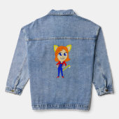 Chibi-Mädchen Jeansjacke (Rückseite)
