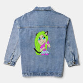Chibi-Mädchen Jeansjacke (Rückseite)