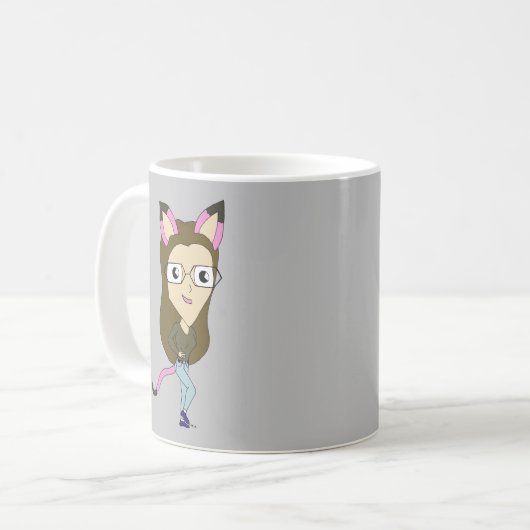 Chibi-Mädchen Kaffeetasse (Vorderseite Links)
