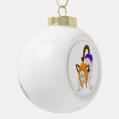 Chibi-Mädchen Keramik Kugel-Ornament (Links)