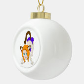 Chibi-Mädchen Keramik Kugel-Ornament (Rechts)