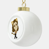 Chibi-Mädchen Keramik Kugel-Ornament (Rechts)