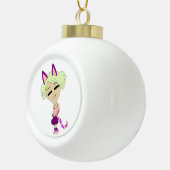 Chibi-Mädchen Keramik Kugel-Ornament (Rechts)