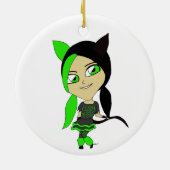 Chibi-Mädchen Keramik Ornament (Hinten)