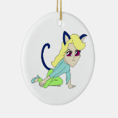 Chibi-Mädchen Keramik Ornament (Rechts)