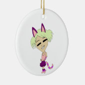 Chibi-Mädchen Keramik Ornament (Rechts)