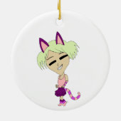 Chibi-Mädchen Keramik Ornament (Hinten)