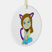 Chibi-Mädchen Keramik Ornament (Rechts)