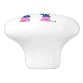 Chibi-Mädchen Keramikknauf (Seitenansicht)