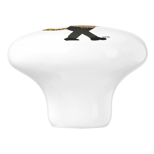 Chibi-Mädchen Keramikknauf (Seitenansicht)