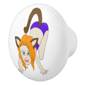 Chibi-Mädchen Keramikknauf (Rechts)