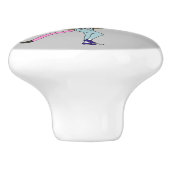 Chibi-Mädchen Keramikknauf (Seitenansicht)