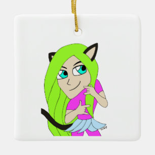 Chibi-Mädchen Keramikornament