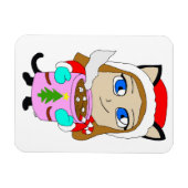 Chibi-Mädchen Magnet (Horizontal)