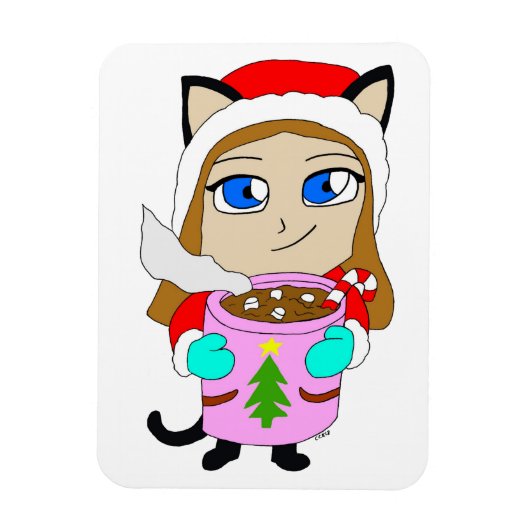 Chibi-Mädchen Magnet (Vertikal)