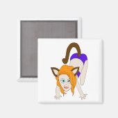 Chibi-Mädchen Magnet (Vorderseite/Rückseite)