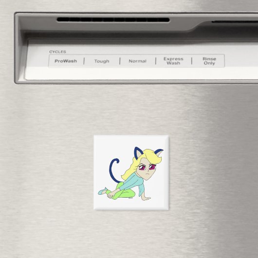 Chibi-Mädchen Magnet (In Situ (Geschirrspüler))