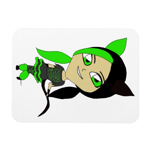 Chibi-Mädchen Magnet (Horizontal)