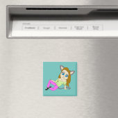 Chibi-Mädchen Magnet (In Situ (Geschirrspüler))