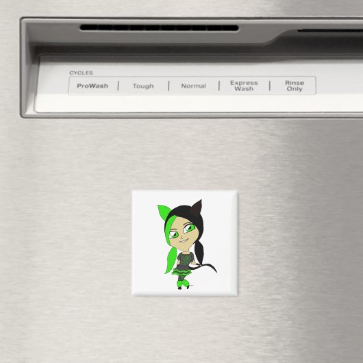 Chibi-Mädchen Magnet (In Situ (Geschirrspüler))