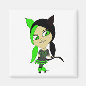 Chibi-Mädchen Magnet (Vorne)